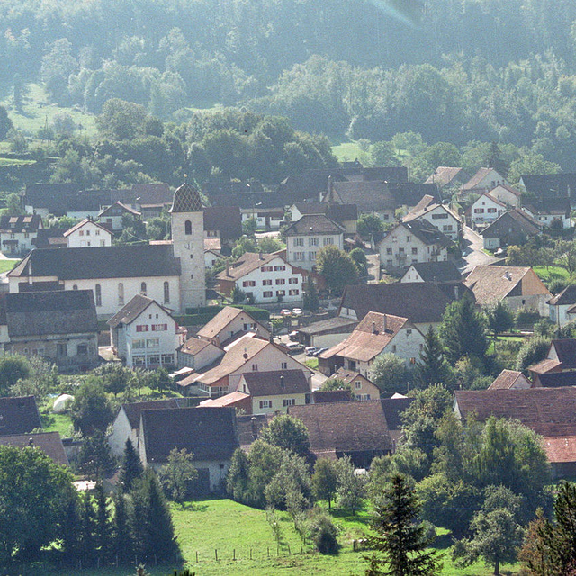 Le village de Chevenez sur la commune jurassienne de Haute-Ajoie. [CC-BY-SA - Moissons95]