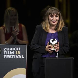 La réalisatrice Elena Avdija le 1er octobre 2022 au Festival du film de Zurich. [Keystone - Ennio Leanza]
