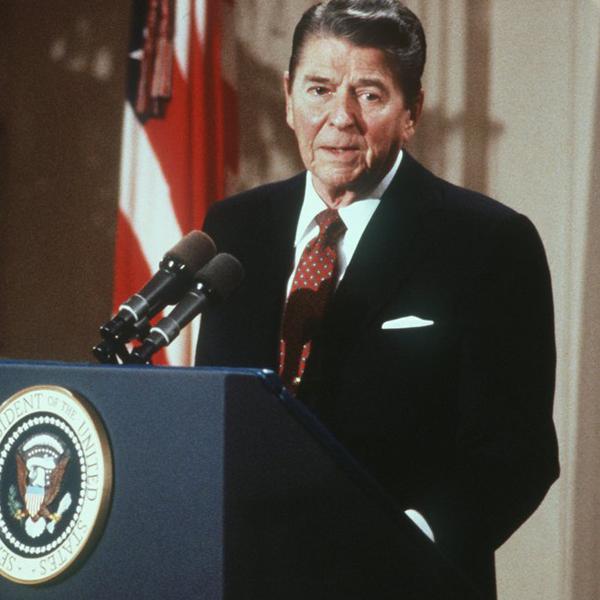 Le Président américain Ronald Reagan (1981-1989).