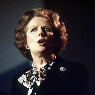Un portrait de l'ex-Premier ministre britannique Margaret Thatcher en octobre 1985.
