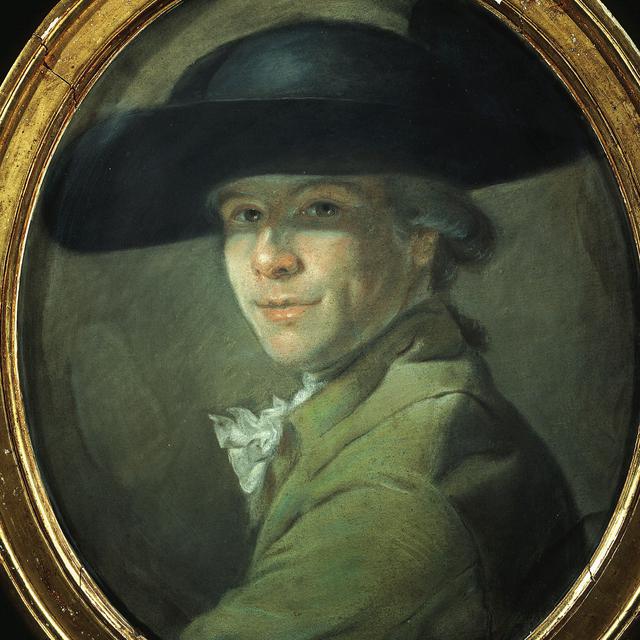 Vivant Denon (1747-1825), graveur, écrivain, diplomate et administrateur français. Autoportrait. Pastel, c. 1770.
