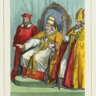 Le Pape Martin V au Concile de Bâle en 1431.
