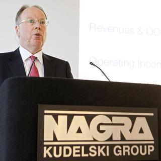 André Kudelski lors de la présentation des résultats 2017.