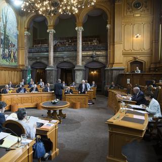 Les conseillers aux Etats débattent lors de la session d'été du Parlement en 2018.