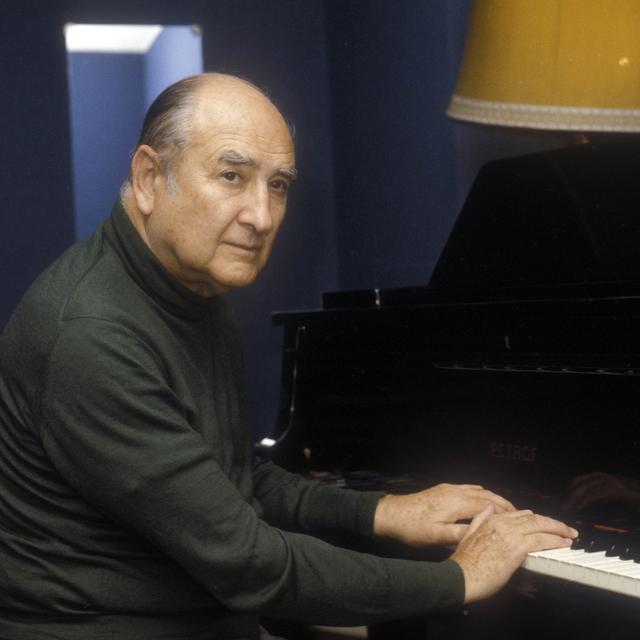 Le pianiste russe Nikita Magaloff en 1990 à Rome.