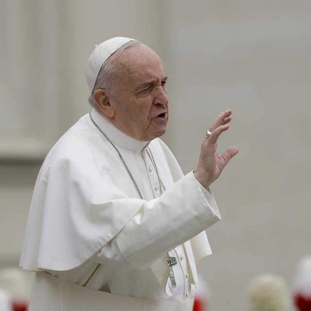 Le pape François pendant la messe de Pâques au Vatican le dimanche 21 avril.