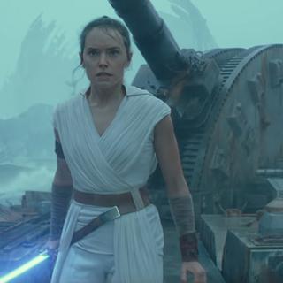Extrait de "Star Wars: The Rise of Skywalker". Ici l'actrice Daisy Ridley qui incarne Rey.