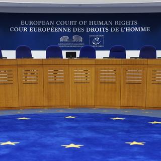 Salle de la Cour européenne des droits de l'homme (CourEDH) à Strasbourg.