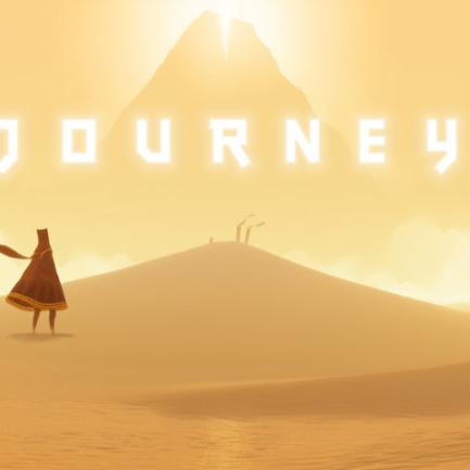 Visuel du jeu vidéo "Journey" sorti en 2012.