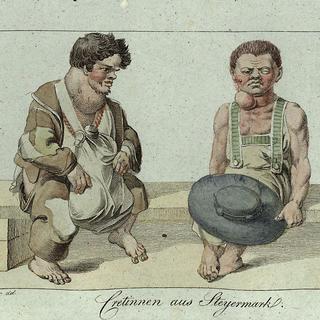Illustration: Des "crétins" en Styrie (Autriche, 1819).