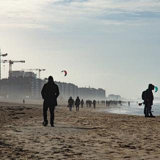 Dimanche 5 février 2023: Plage d’Ostende, le mur de l’Atlantique.