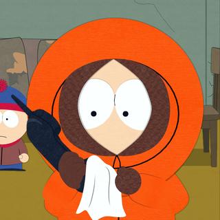 Kenny McCormick et ses camarades dans la série animée américaine South Park. Saison 21, episode 3: Holiday Special.