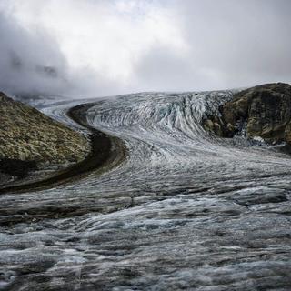 Une vue du glacier de Gries en septembre 2022.