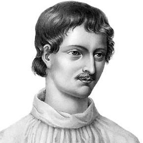 Portrait du philosophe Giordano Bruno.