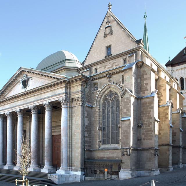 Janvier 2014 - La Cathédrale Saint-Pierre à Genève. [RTS - Philippe Christin]