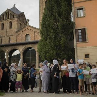 La communauté musulmane catalane dénonce les attentats survenus en Catalogne. [AP Photo/AFP - Francisco Seco]