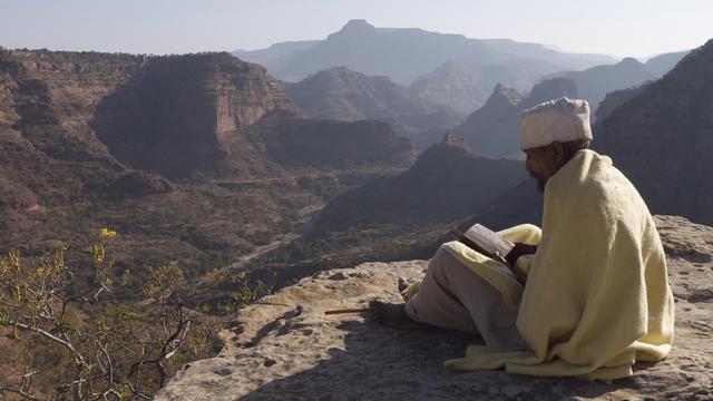 Un moine ermite dans la vallée de Woldeba (Ethiopie) [Jean-Louis Saporito]